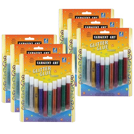 Sargent Art Washable Classic Glitter Glue Tubes, 10ml, PK60 22-1894